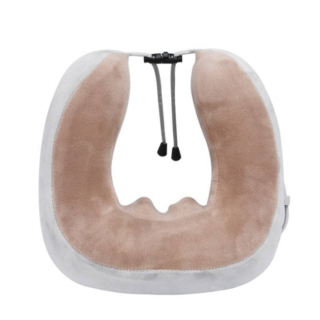 Массажная подушка U-Shaped Massage Pillow с вибрацией Бежевый (GR-04781)