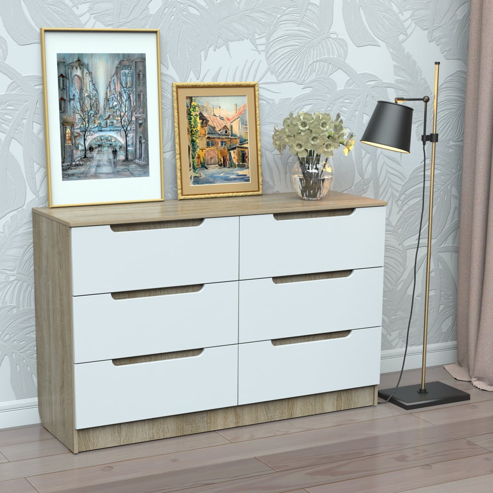 Комод Тиса Мебель 329 Дуб сонома/Белый (9003129) Комод Тиса Мебель 329 Дуб сонома/Белый (9003129)