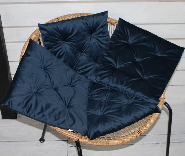 Подушка для стульев Broadway 40х40х6 см Синий (84-010) - фото 4 Подушка для стульев Broadway 40х40х6 см Синий (84-010) - фото 4