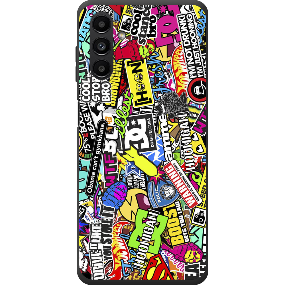 Чехол BoxFace Samsung Galaxy A13 (A136) Multicolored Inscriptions Черный силикон (44113-up880-44166)