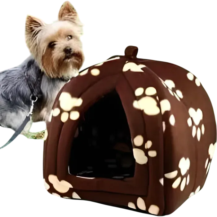 Дом мягкий Pet Hut для собак и кошек в форме кавычки Шоколадный