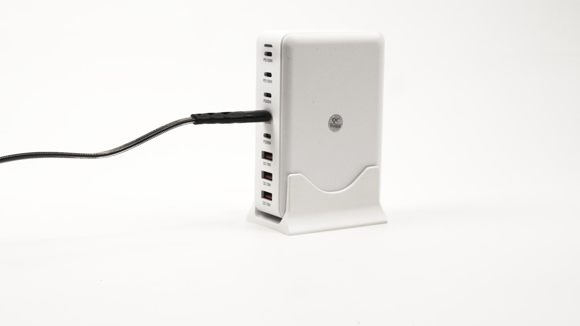 Зарядное устройство быстрое GAN3 PD power delivery восемь портов 440 Вт - фото 7 Зарядное устройство быстрое GAN3 PD power delivery восемь портов 440 Вт - фото 7