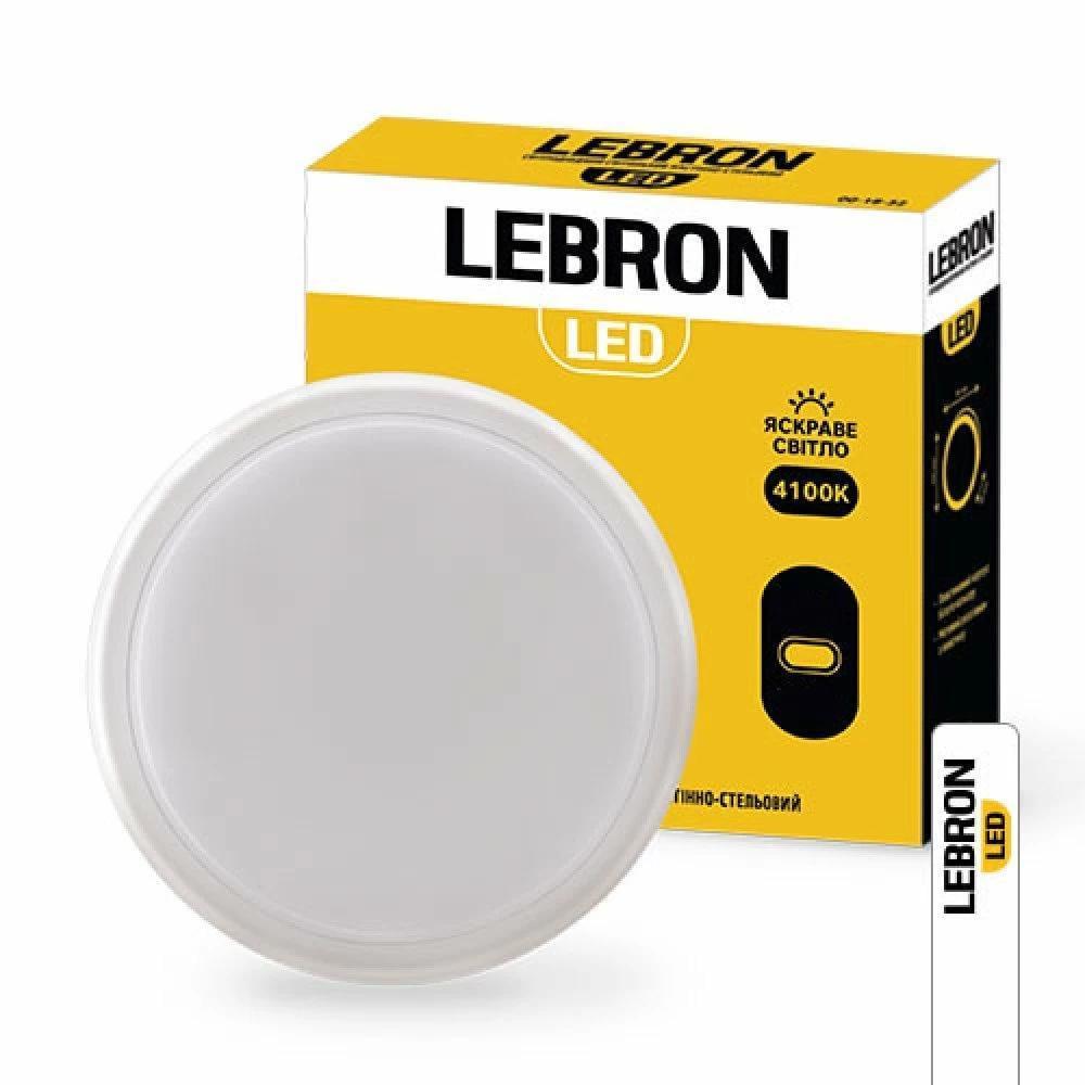 LED-светильник ЖКХ Lebron L-WLR-S 15W СВЧ датчик движения круглый 4100K 1300 Lm IP65 (28689033)