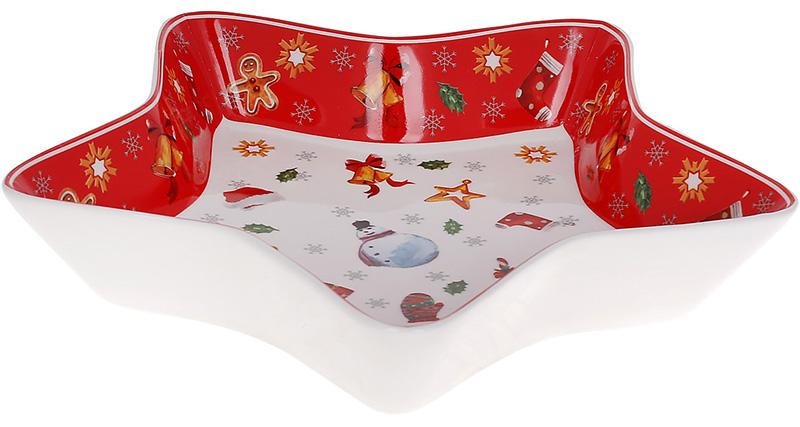 Блюдо в форме звезды С Рождеством фарфоровое 28 см (32324241) Блюдо в форме звезды С Рождеством фарфоровое 28 см (32324241)