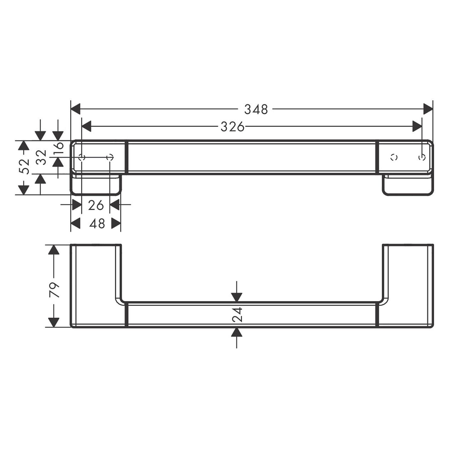 Поручень для ванної Hansgrohe AddStoris 41744340 Графітовий (144677) - фото 2