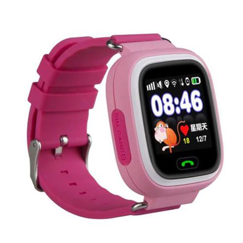 Smart часы детские с Smart Watch GPS Q90 Sim card Pink - фото 1