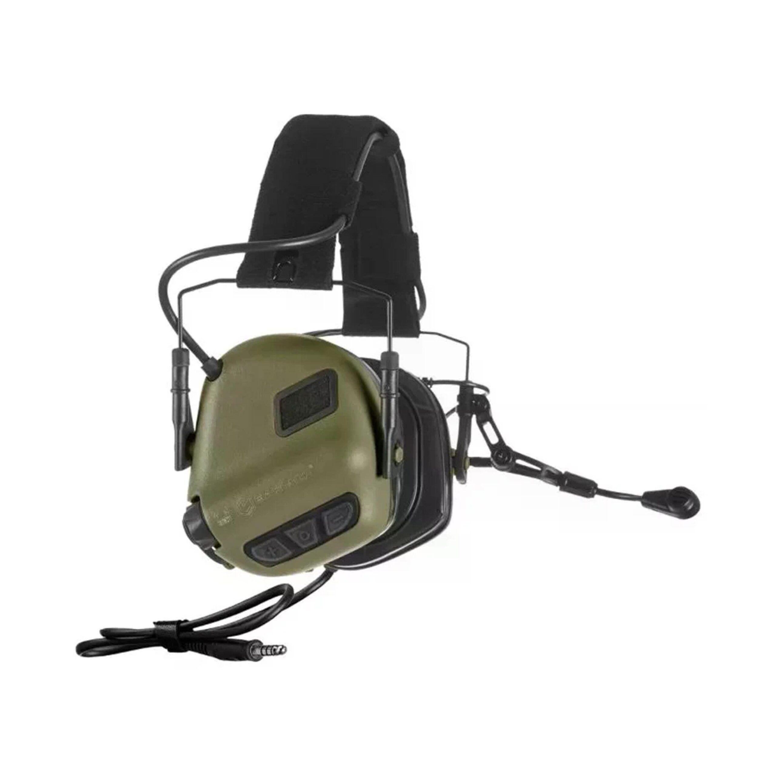 Навушники захисні активні Earmor M32PLUS-FG SNR/NRR 22 дБ знімний мікрофон 2хAAA Olive (28731103) - фото 2