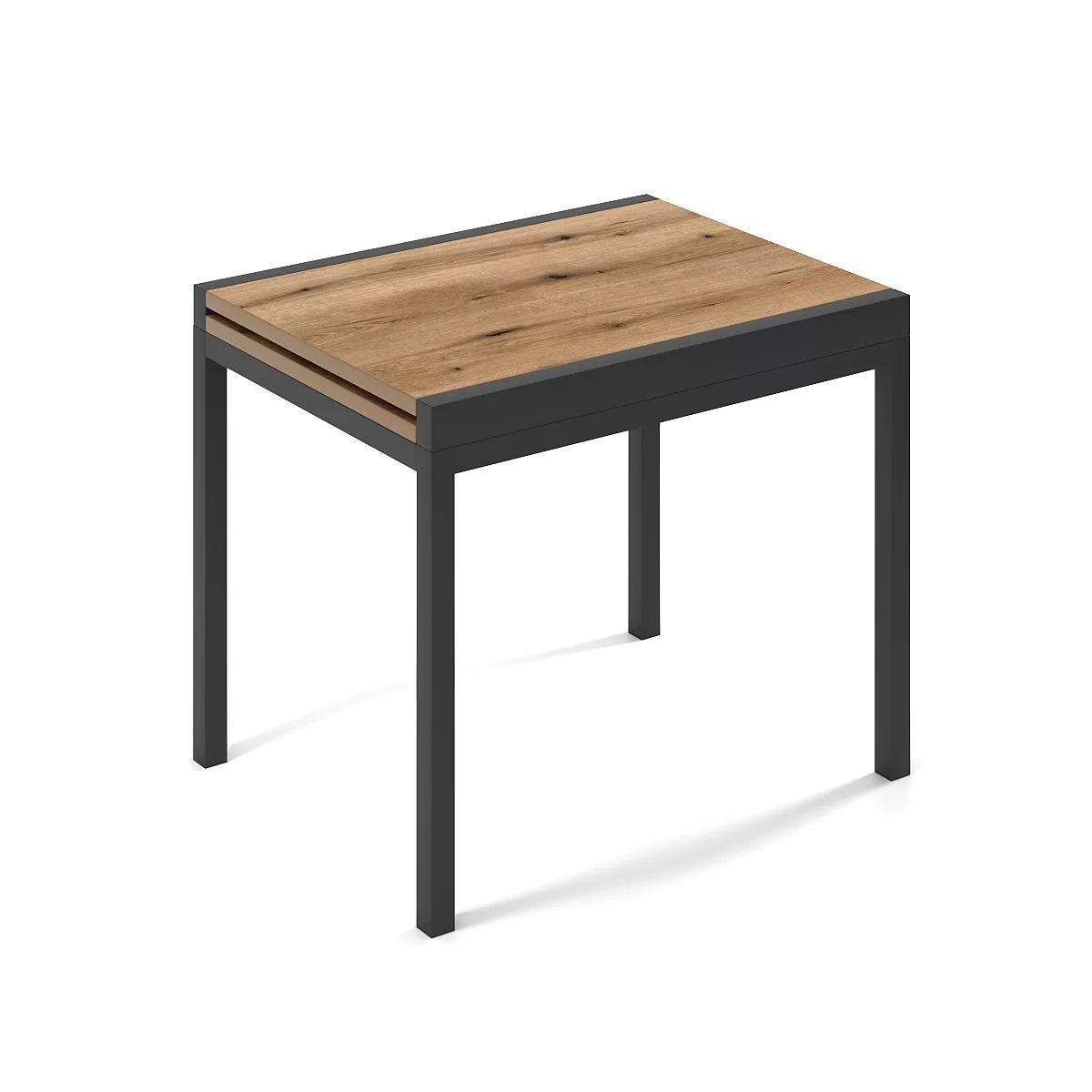 Стіл-трансформер обідній ART IN HEAD Armstrong ЛДСП розкладний 68х89/89 см Дуб евок/Графітовий (TB08100000320)