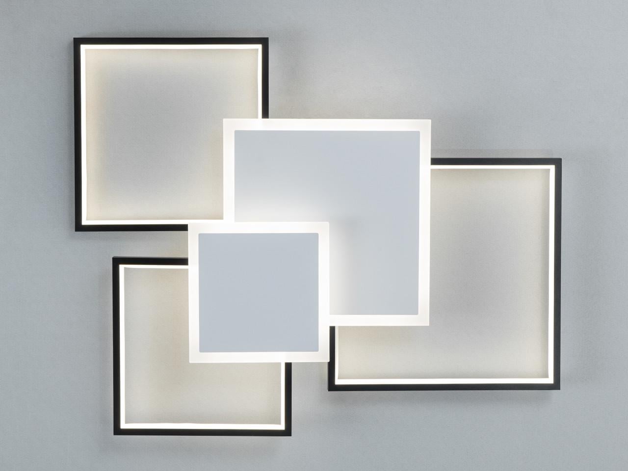 Люстра світлодіодна стельова MX2250-3 100 Вт для вітальні Білий/Чорний (MX2250/3WH+BK)