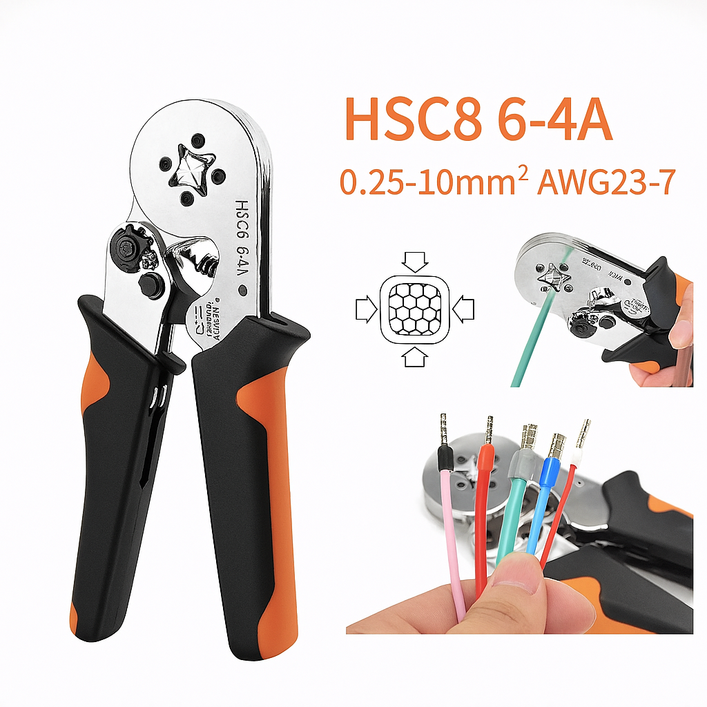 Кримпер для гильз 0,25-10 мм2 и 1200 гильз в кейсе (28112664) - фото 2