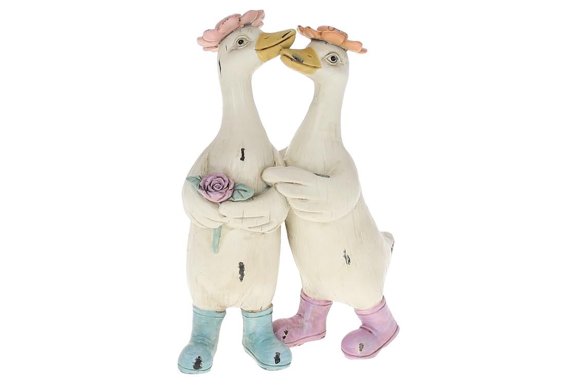 Декоративная статуэтка BonaDi Влюблённые гуси (K07-104)