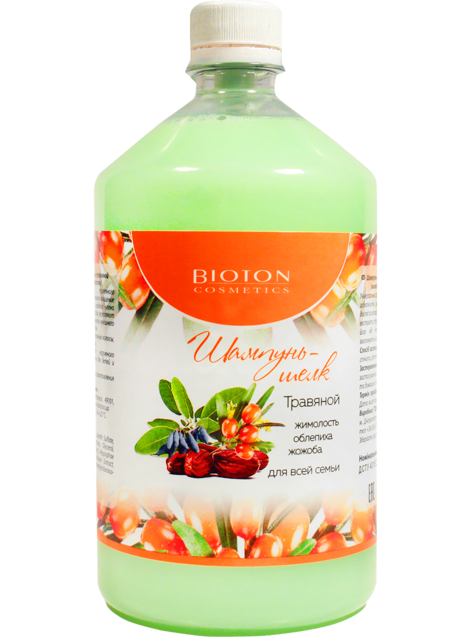 Шампунь-шелк Bioton для всей семьи травяной жожоба/облепиха/жимолость 1000 мл