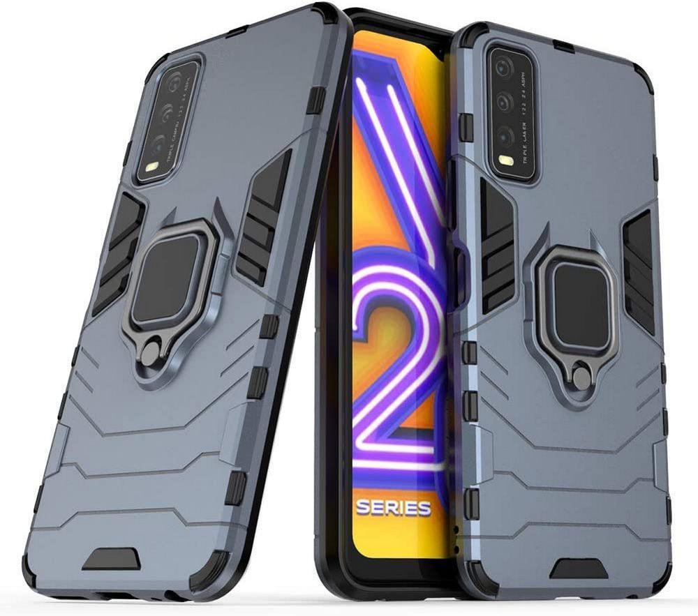 Противоударный чехол Vivo Y20 (подставка кольцо) Graphite (29687-40)