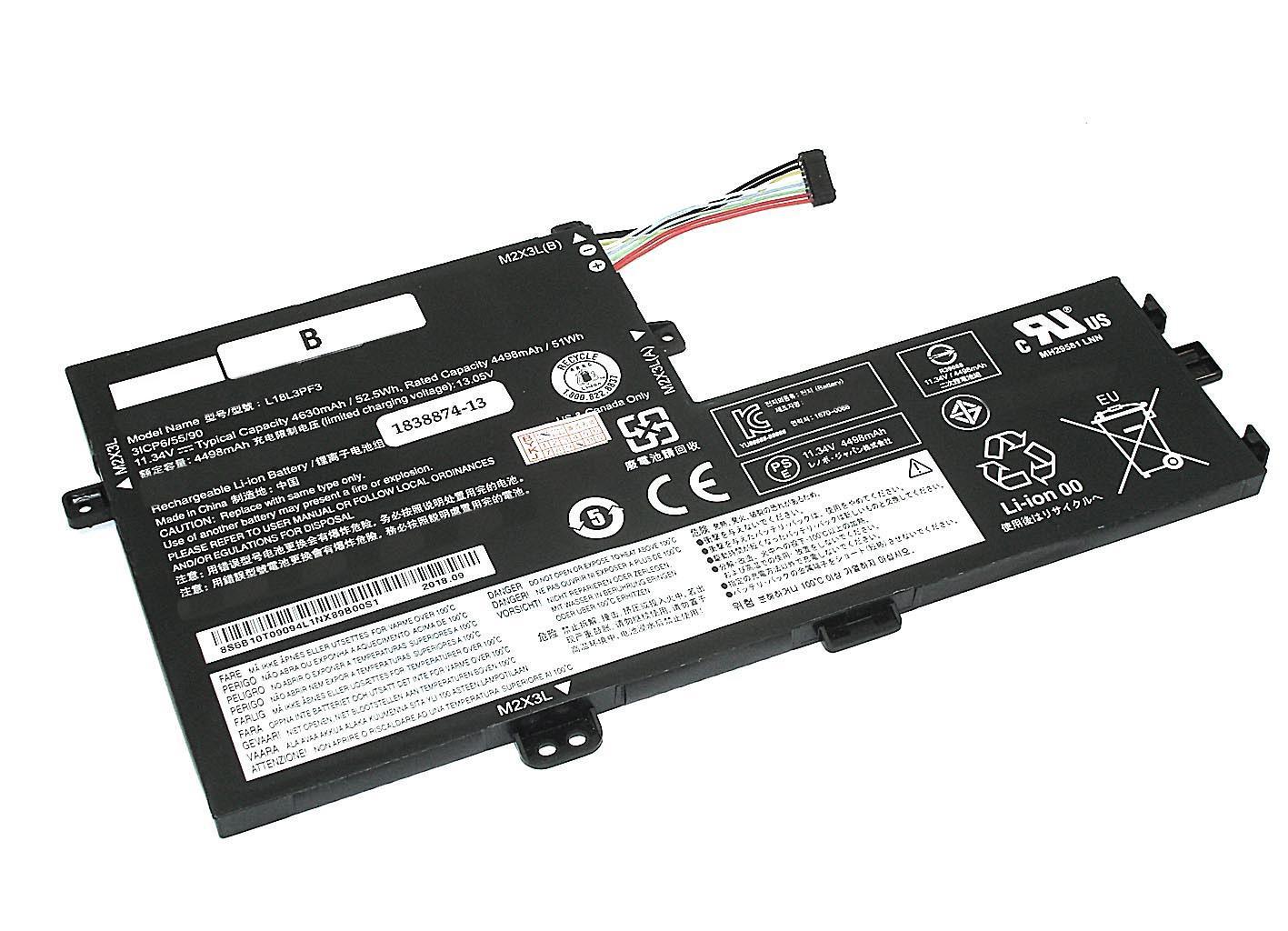 Аккумулятор для ноутбука Lenovo L18L3PF3 Ideapad S340 11,34 V 4630 mAh (073505)