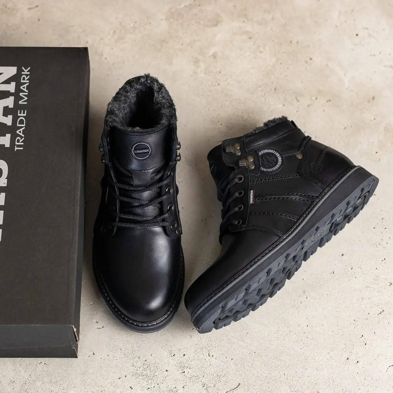 Черевики чоловічі зимові на натуральному хутрі KrisTan City Traffic р. 45 30 см Чорний (28265587) - фото 10 Черевики чоловічі зимові на натуральному хутрі KrisTan City Traffic р. 45 30 см Чорний (28265587) - фото 10