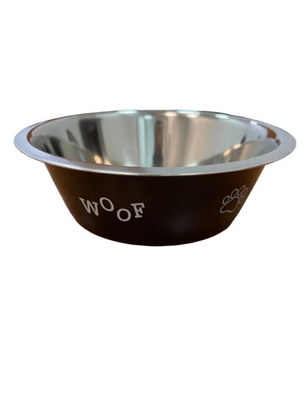 Миска для собак UniZoo нержавеющая сталь 16,5 см 700 мл Коричневый (FBRPP-1 Qt)