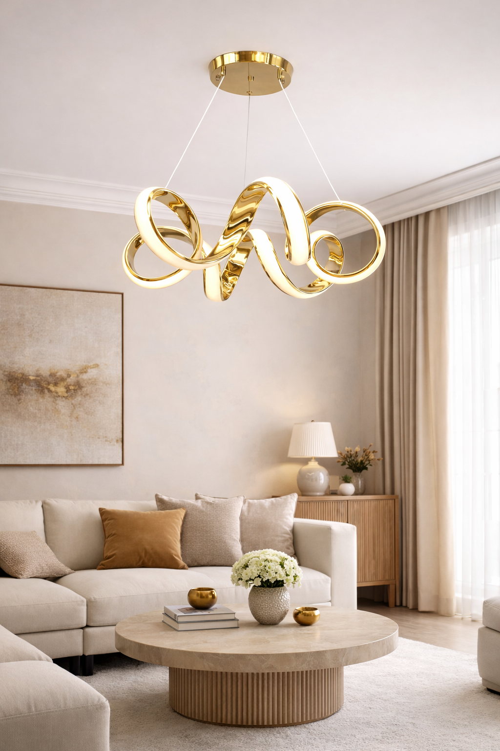 Люстра Flow Ring LED 3 режима 169W (20183/10GD)