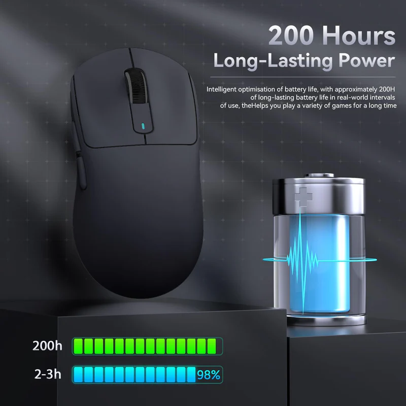 Мышка игровая беспроводная ATTACK SHARK X3 Black (2000163) - фото 9 Мышка игровая беспроводная ATTACK SHARK X3 Black (2000163) - фото 9