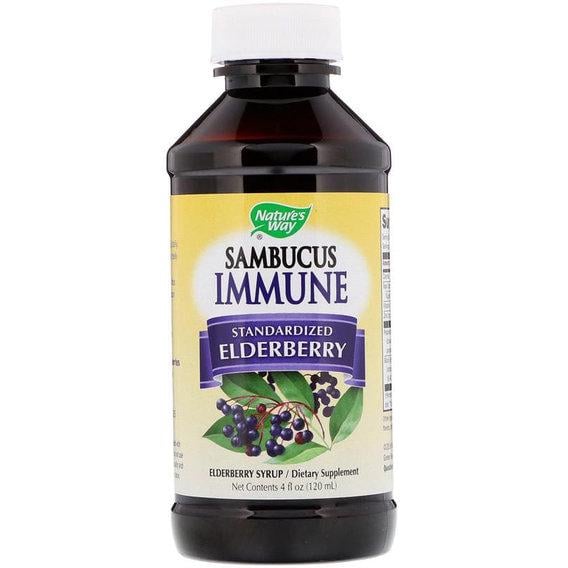 Бузина Nature's Way Sambucus Immune Elderberry Standardized 4 fl oz 120 мл Elderberry (000002604)