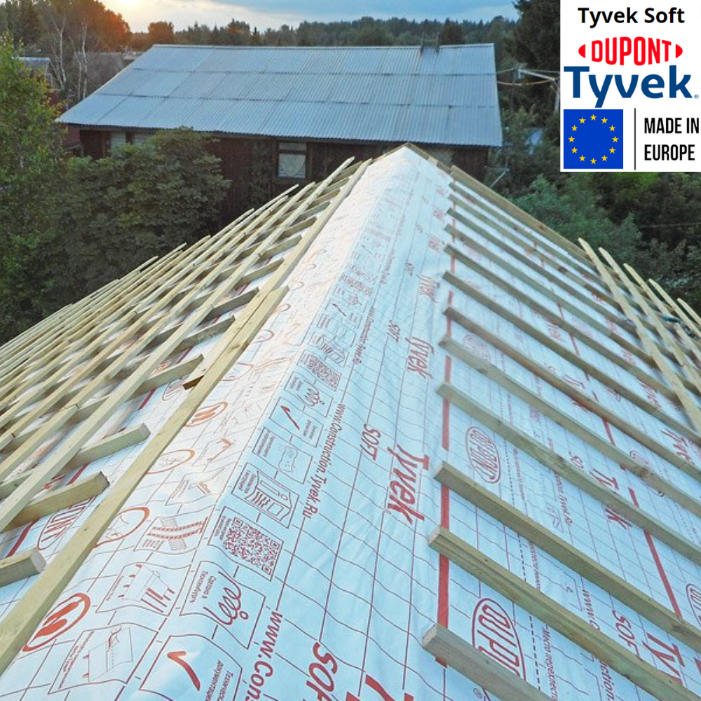 Мембрана супердифузійна Tyvek Soft 1,5x50 м 75 м2 60 г/м2 (310007) - фото 7