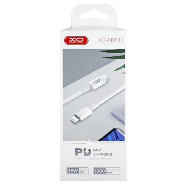 Кабель XO NB113 PD 18W fast charging cable White - фото 2