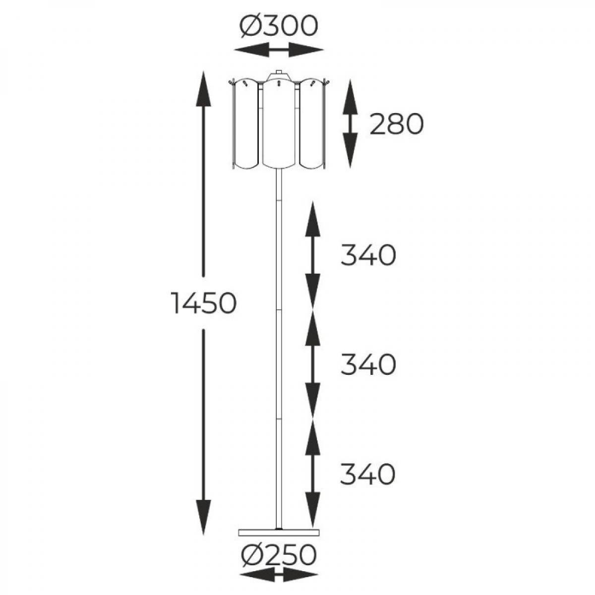 Торшер Zuma Line NIRA (ML3523-3-EGN) - фото 2 Торшер Zuma Line NIRA (ML3523-3-EGN) - фото 2