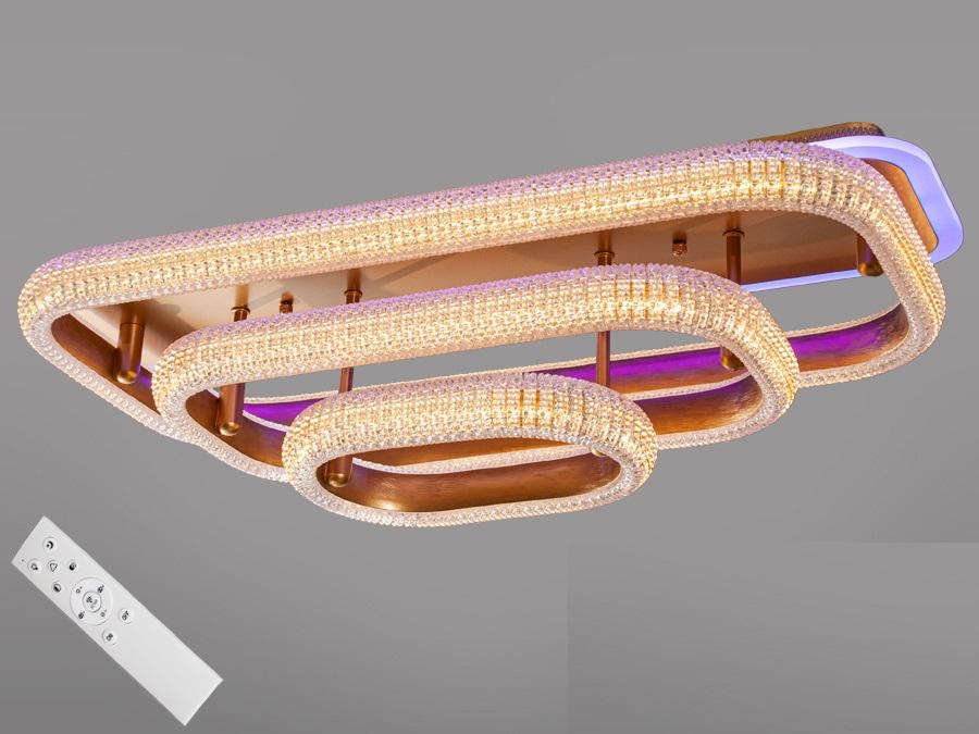 Люстра потолочная Octav с диммером и LED подсветкой 105 Вт (MX66004/3G LED)