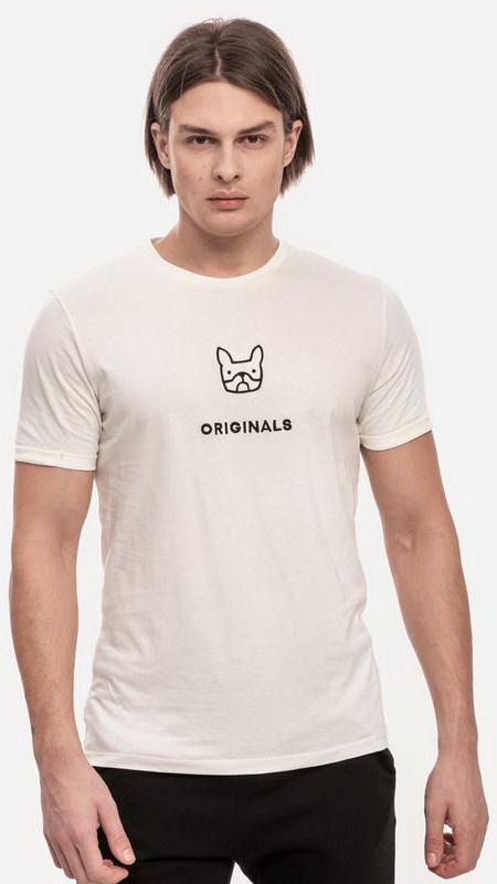 Футболка чоловіча Jack&Jones бавовна M Бежевий