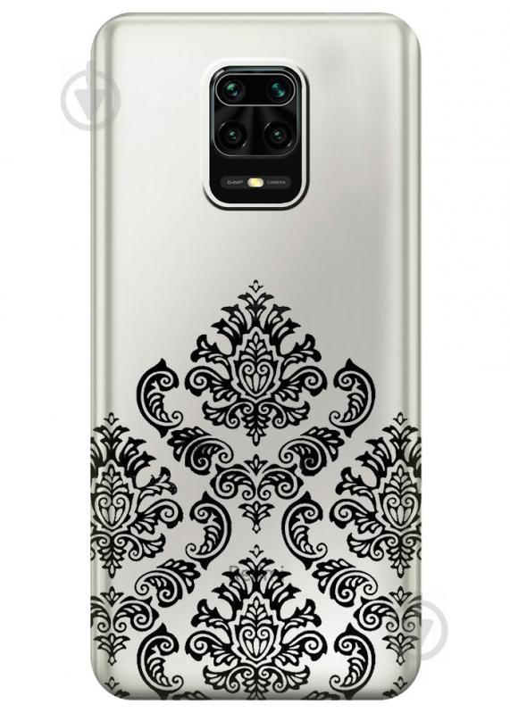 Прозрачный силиконовый чехол iSwag для Xiaomi Redmi Note 9S с рисунком - Мандала (M1673)