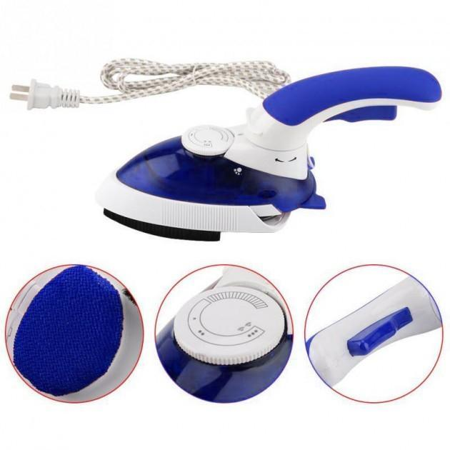 Відпарювач Mini Steam Iron 115-220V Біло-синій - фото 2