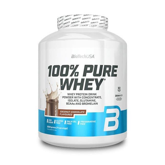 Протеин сывороточный BioTech 100% Pure Whey 2 кг Кокос/Шоколад