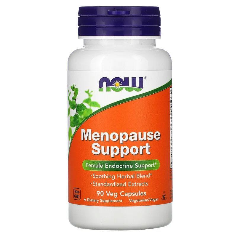 Женская поддержка при менопаузе Now Foods Menopause Support фитоэстрогены травяной сбор при климаксе 90 капс.