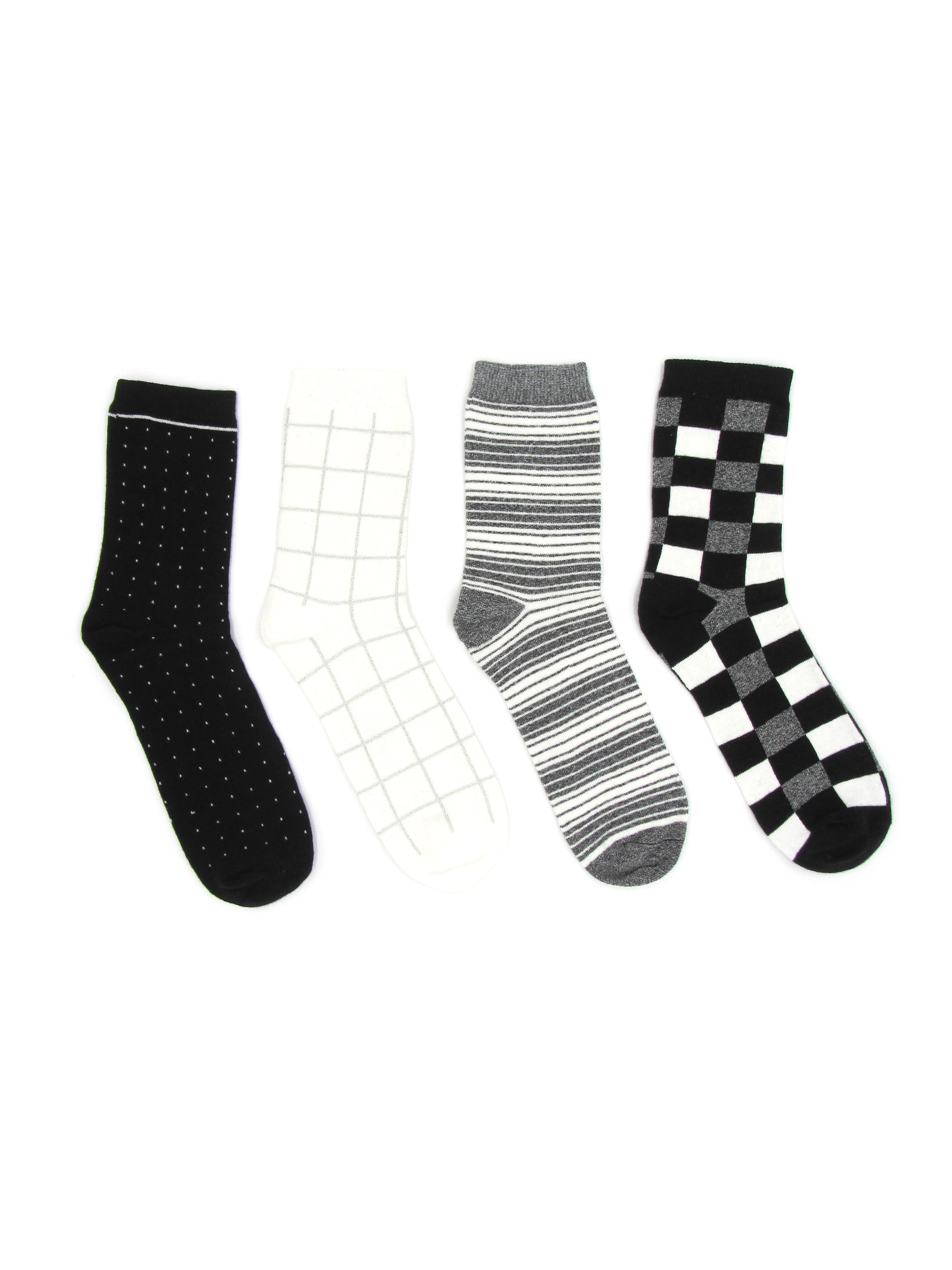 Шкарпетки C&A р. 39-42 4 пари Біло-чорний (2242379840409)