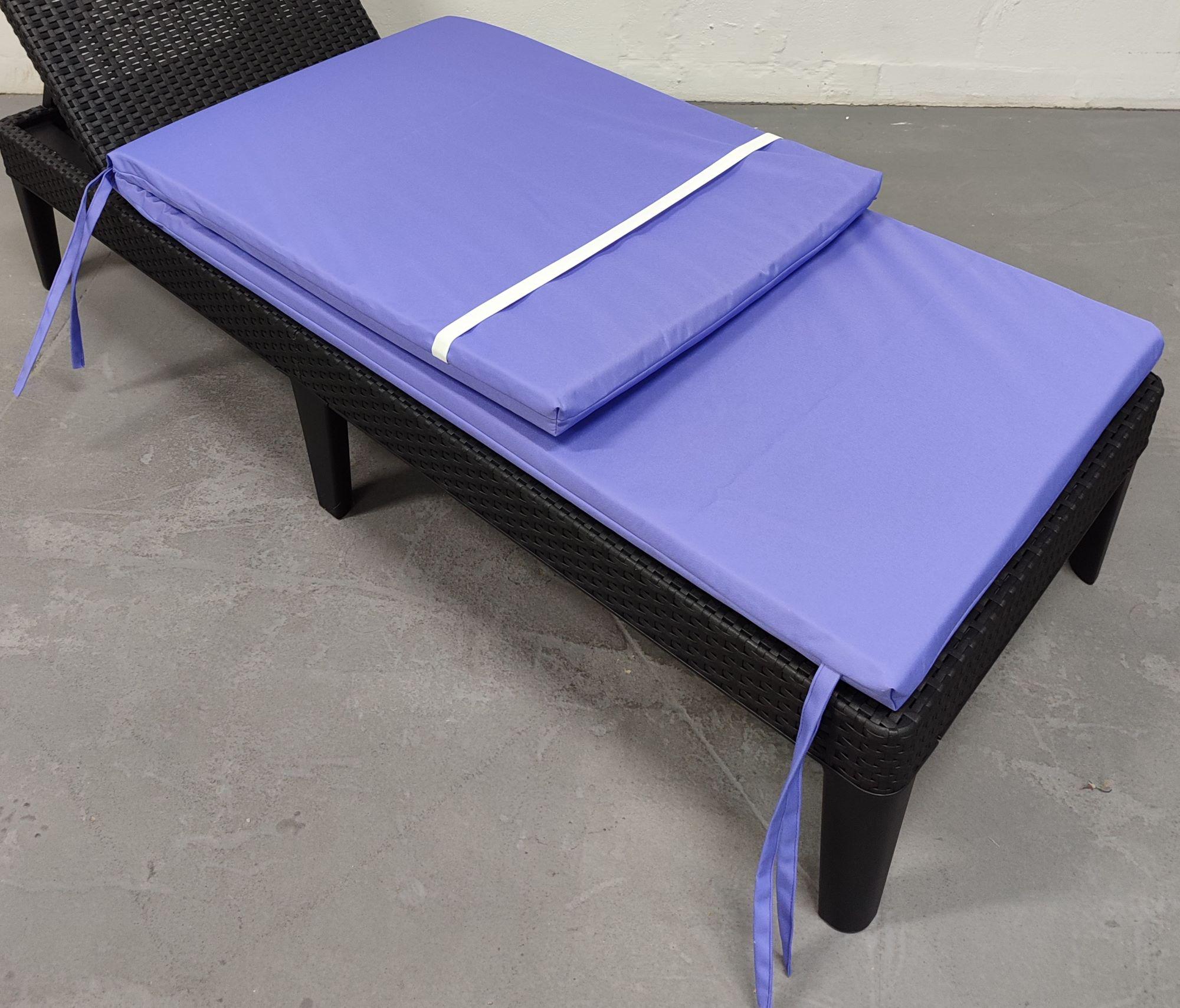 Матрас для шезлонга eGarden RIO 195x58x4 см Сиреневый (5741) - фото 4 Матрас для шезлонга eGarden RIO 195x58x4 см Сиреневый (5741) - фото 4
