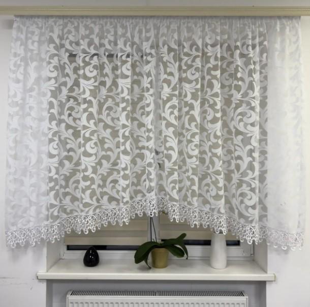 Тюль арка жаккард 300х160 см Белый (178-5)