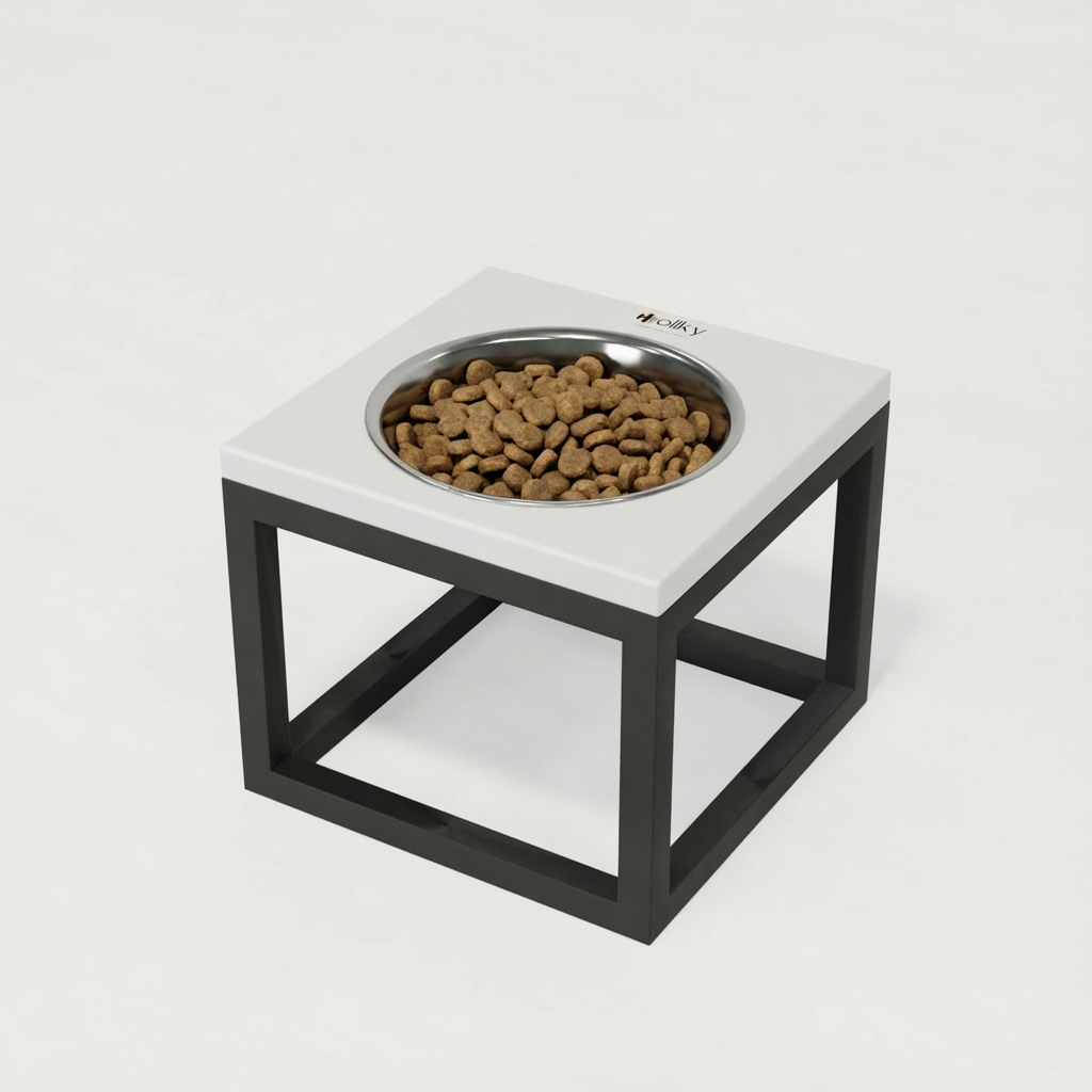 Миска на подставке для больших собак Hollky Base Solo XL 1,8 л (XL-262620-GRWH) - фото 1 Миска на подставке для больших собак Hollky Base Solo XL 1,8 л (XL-262620-GRWH) - фото 1