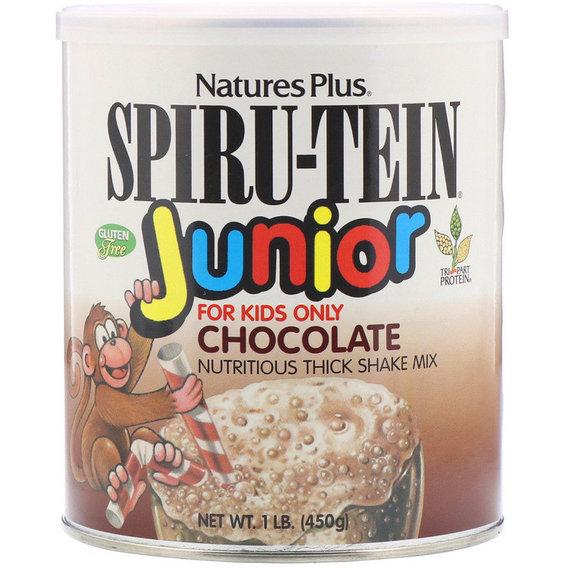 Суперфуд Nature's Plus Spiru-Tein Junior Nutritious Thick Shake Mix Chocolate 1 lb 450 г 15 порцій Chocolate (NAP-45602)