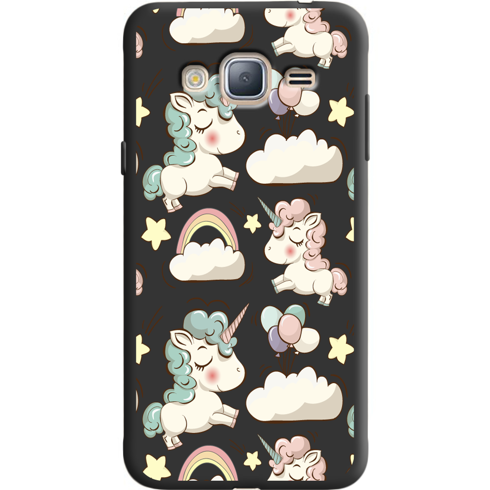 Чехол BoxFace Samsung J320 Galaxy J3 Unicorns Черный силикон (24962-cc2-36110)
