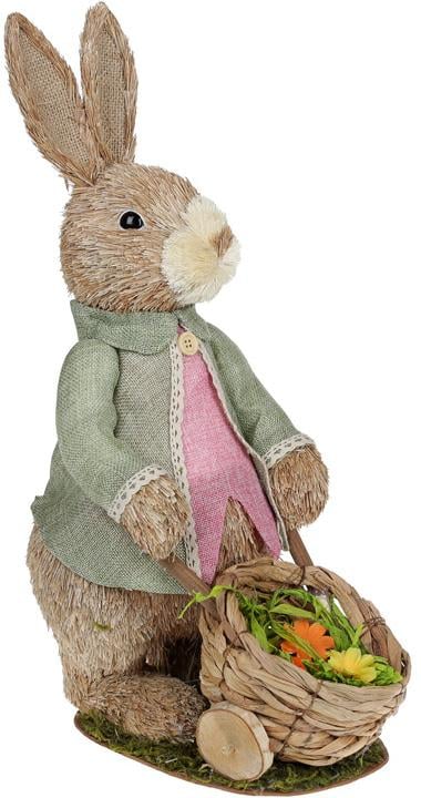 Фигура декоративная Кролик с тележкой 35х19х50 см пенопласт (BD-NY27-917)
