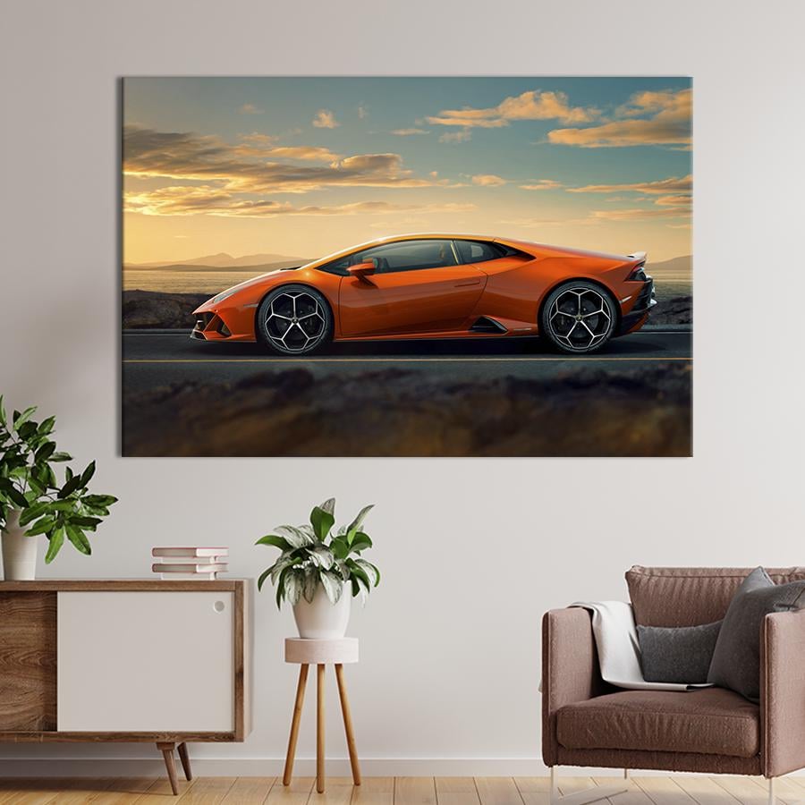 Картина на холсте Lamborghini Huracan Evo 75x50 см (1249-1)