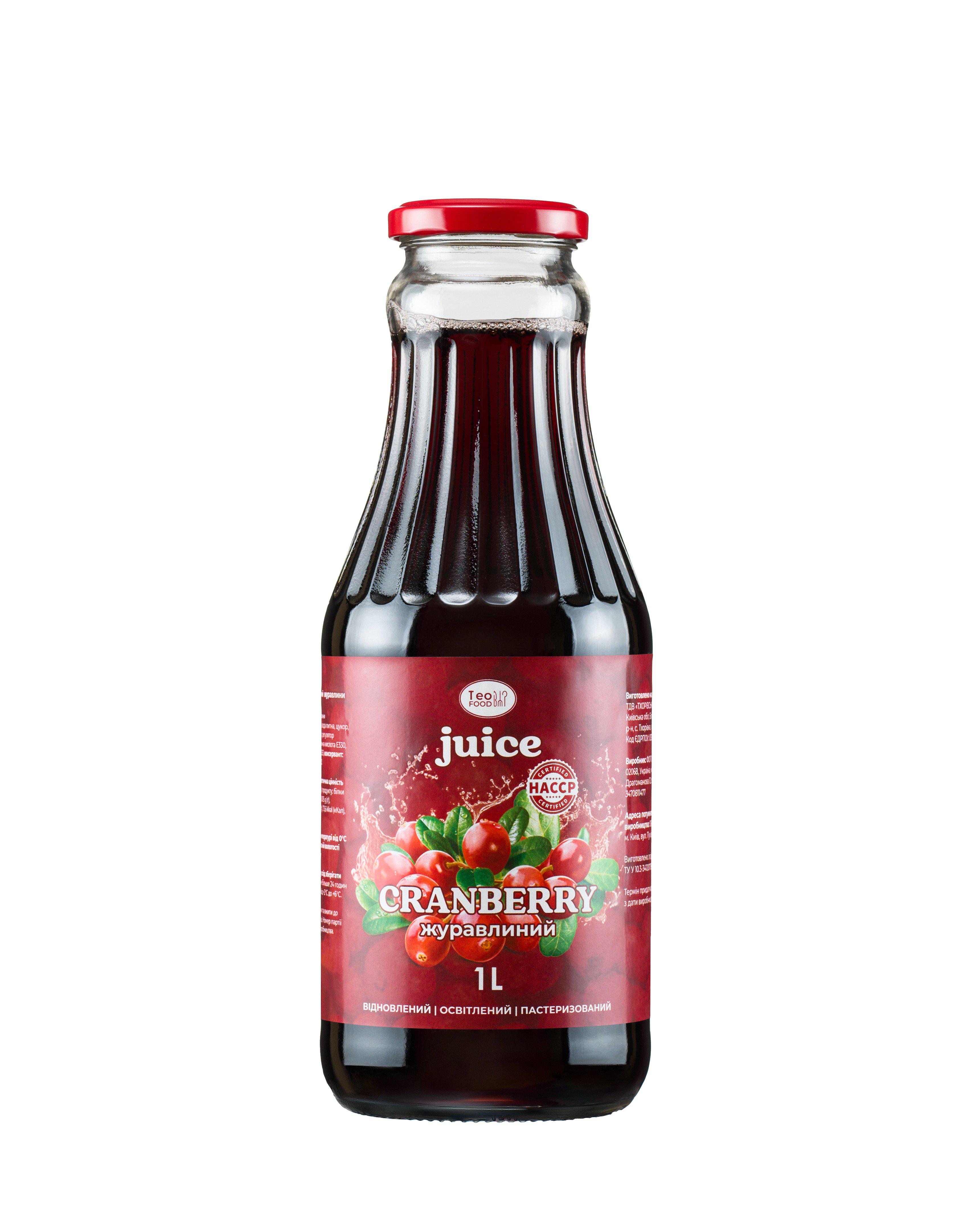 Сок восстановленный Клюква 1 л (31433079)
