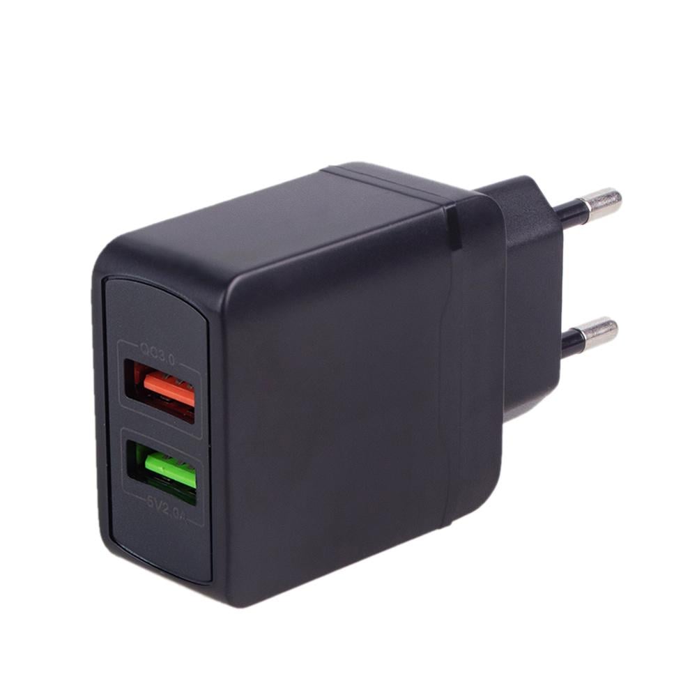 Мережевий зарядний пристрій Voin 28W 2 USB QC3.0 (LC-24428 BK)