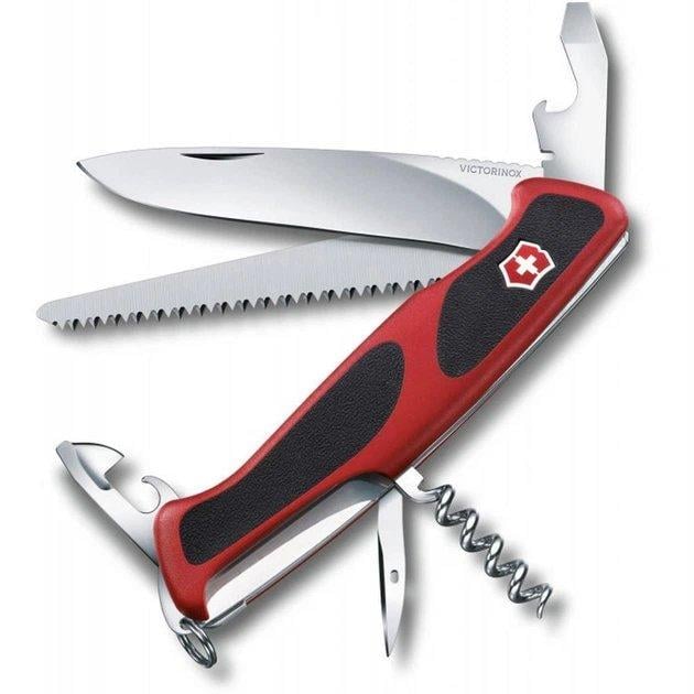 Нож швейцарский Victorinox RangerGrip 55 0.9563.C складной мультитул 12 функций Красно-черный