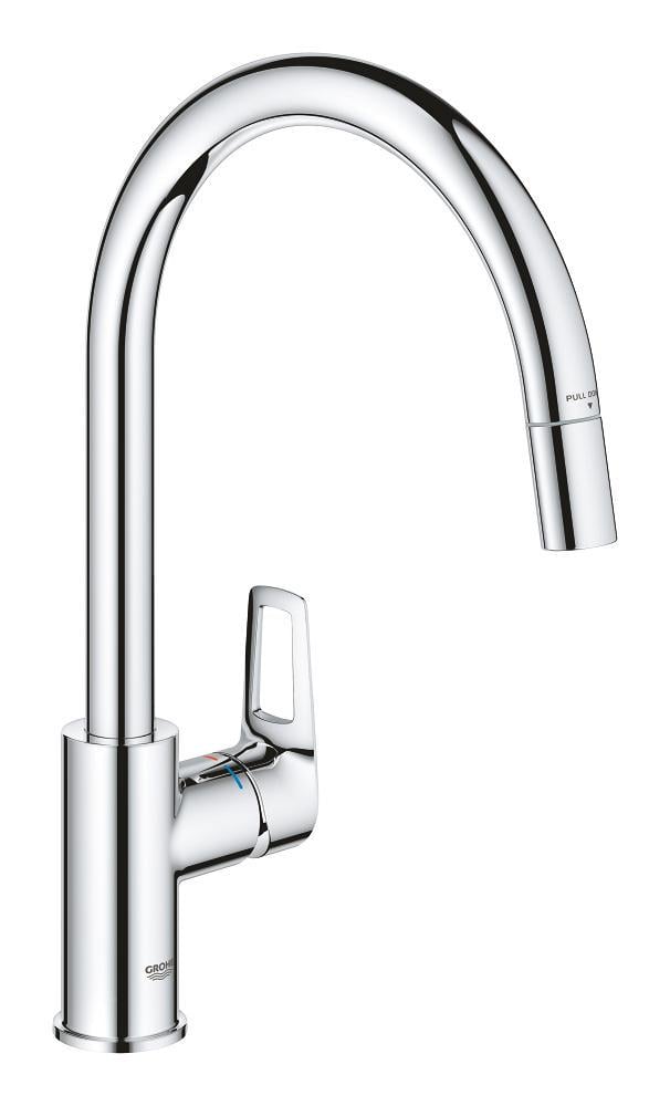 Смеситель кухонный Grohe BauLoop New с выдвижным изливом Хром (37461570) Смеситель кухонный Grohe BauLoop New с выдвижным изливом Хром (37461570)