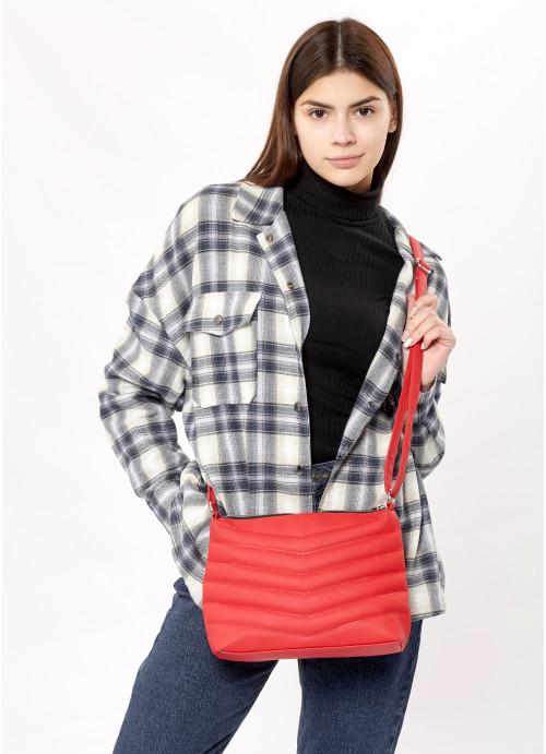 Жіноча сумка крос-боді Sambag через плече з екошкіри Червоний (958025520)