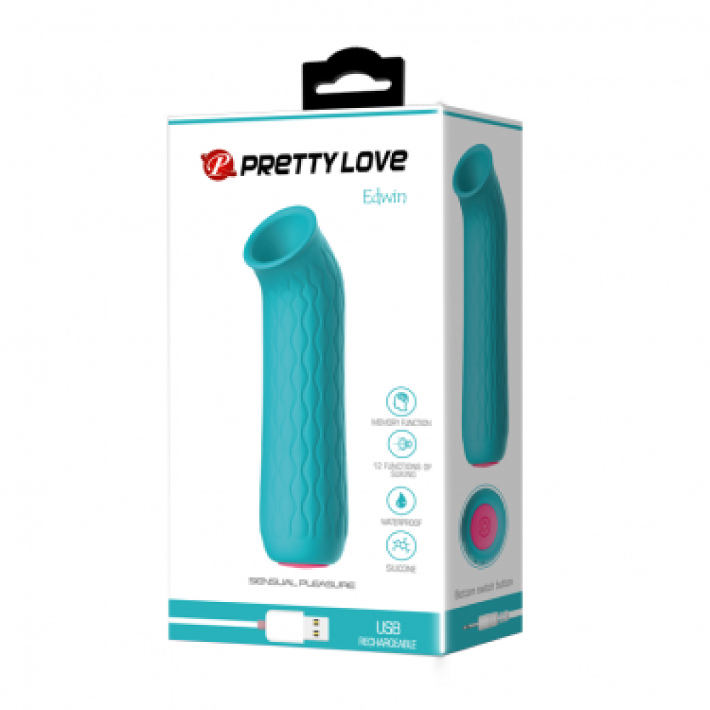 Вакуумный стимулятор Pretty Love Ford 11,6х2,3 см Голубой (14547-6)
