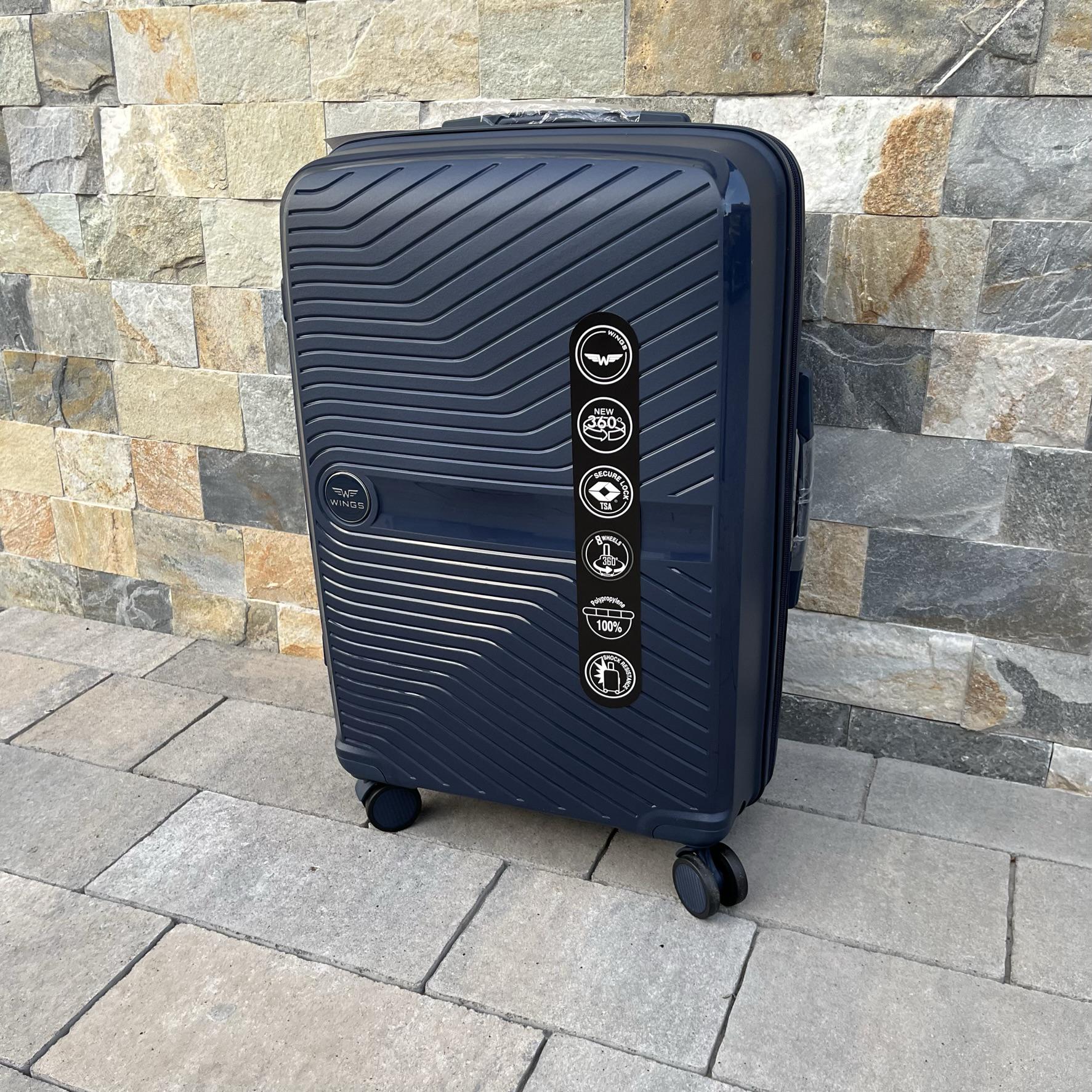 Валіза дорожня середня з поліпропілену Wings DQ181-04 M Синій - фото 2 Валіза дорожня середня з поліпропілену Wings DQ181-04 M Синій - фото 2