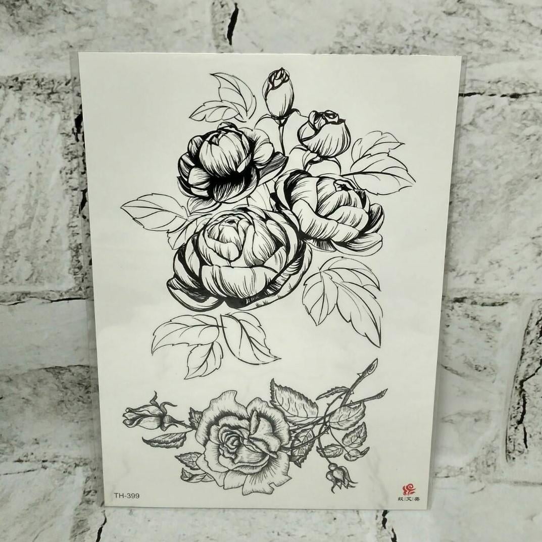 Временные тату Цветы (TH-399)