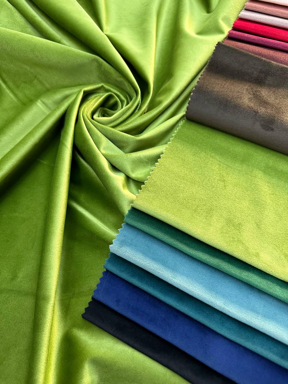 Штора бархатная на тесьме 6 см 300x250 см Салатовый (6319-N91-Т43) - фото 3 Штора бархатная на тесьме 6 см 300x250 см Салатовый (6319-N91-Т43) - фото 3