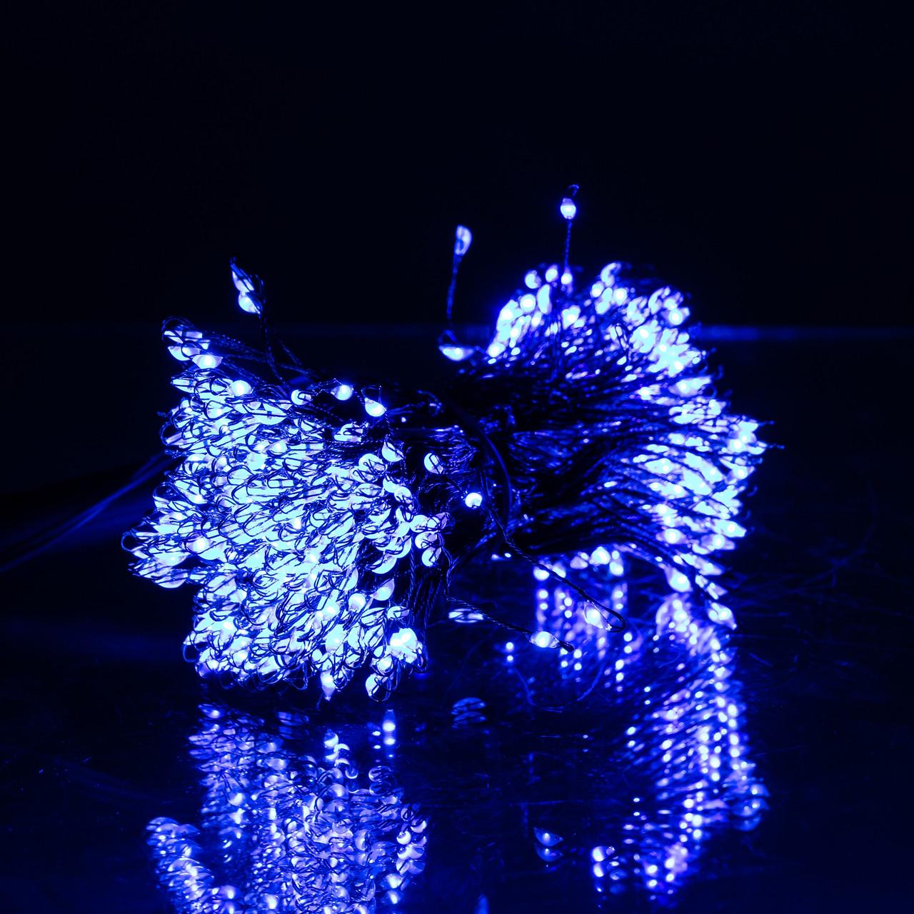 Гирлянда Конский хвост Мишура 640 LED 16 нитей 2 м Зеленый/Синий (D640L2MGBL)